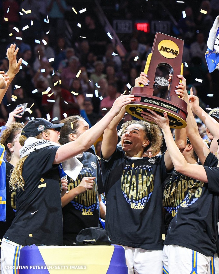 NCAA女篮冠军！名记：UCLA女篮今日将亮相湖人主场接受致敬！